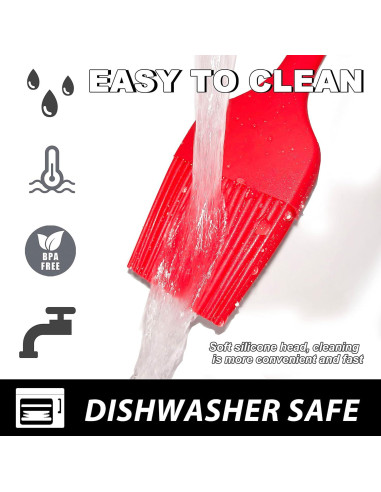 Juego de 2 Brochas de Silicona Anaeat - Resistente al Calor, Higiénicas