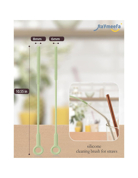 Cepillo Limpiador de Pajitas Raymeefa Silicona Verde 25.4 cm