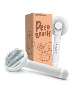 Cepillo Autolimpiante para Perros y Gatos SimpleDot - Gris