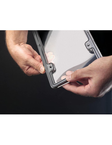 Cubierta y marco de placa de licencia WeatherTech ClearCover azul