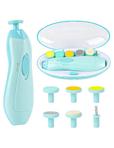 Cortador de Uñas Eléctrico Ankyle Verde con 6 Cabezas y Luz LED