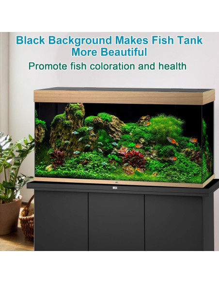 Fondo de Acuario Autoadhesivo Negro GOYJOY 30x130 cm