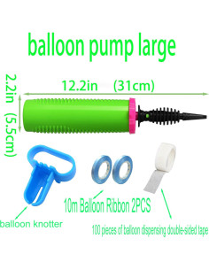 Bomba de globos manual Ouyili verde 2 en 1 con herramienta 2