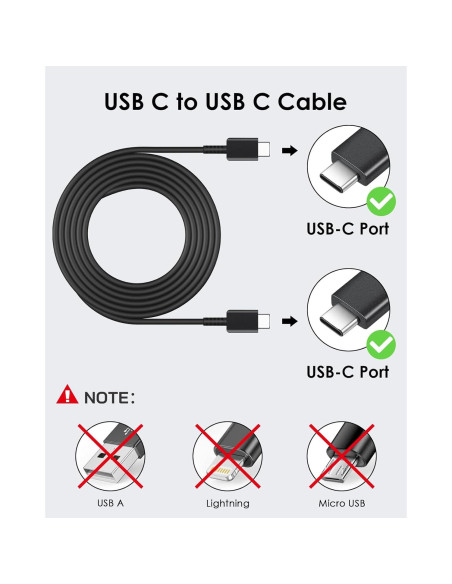 Paquete de 2 Cargadores Rápidos USB-C 25W con Cable 2m
