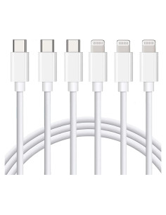 Cable Lightning Mitesbony 3 Unidades 1.83m Carga Rápida iPhone