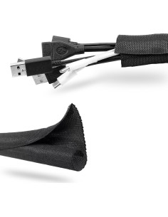 Manga de Cable Organizador Qjaiune 3m x 1.27cm Negra 2