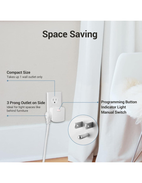 Interruptor de Pared Inalámbrico Dewenwils 15A 1875W Control Remoto