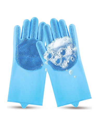 Guantes de Aseo para Mascotas WJWJA - Azul - 27.3x17.9 cm