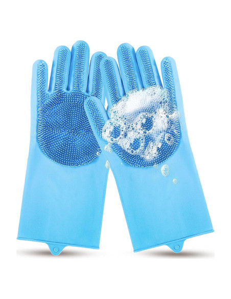 Guantes de Aseo para Mascotas WJWJA - Azul - 27.3x17.9 cm
