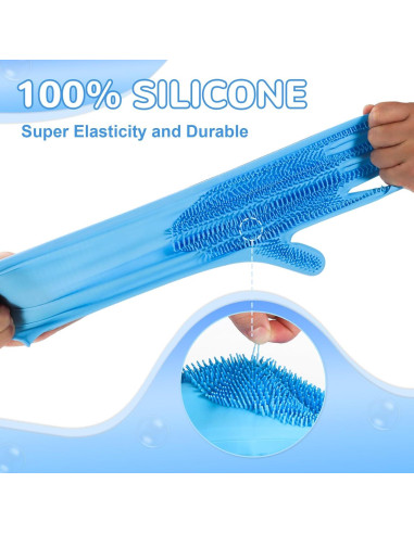 Guantes de Aseo para Mascotas WJWJA - Azul - 27.3x17.9 cm