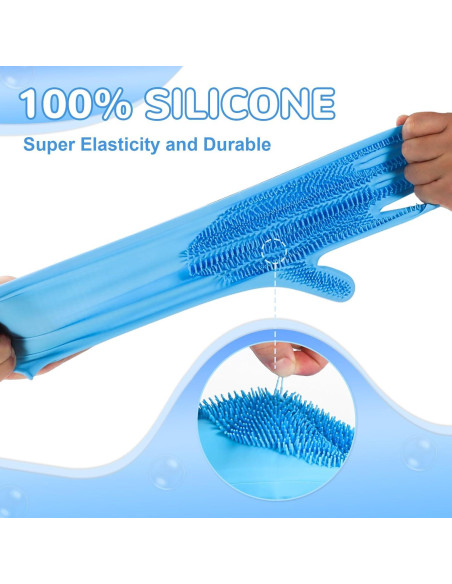 Guantes de Aseo para Mascotas WJWJA - Azul - 27.3x17.9 cm