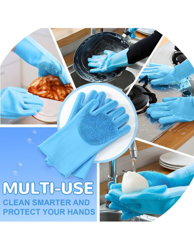 Guantes de Aseo para Mascotas WJWJA - Azul - 27.3x17.9 cm