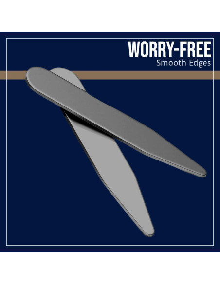 8 Varillas de Metal para Cuellos de Camisas de Hombre - 5.08 y 6.35 cm