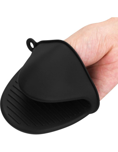 Guantes de Horno de Silicona Tifanso 220C 1 Par Negro