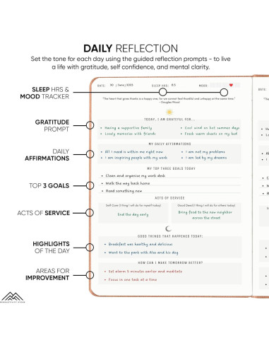 Diario de Gratitud y Cuidado Personal A5 Negro - PRODUCTIVITY STORE