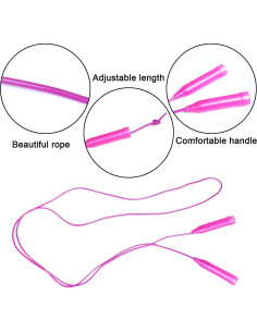 Cuerdas para Saltar Aneco 10 Piezas 2.24m Ajustables Colores 2