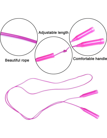 Cuerdas para Saltar Aneco 10 Piezas 2.24m Ajustables Colores