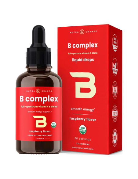 Gotas Líquidas de Vitaminas B NutraChamps 60ml Veganas Gotas Líquidas de Vitaminas B NutraChamps 60ml Veganas
