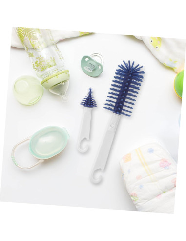 Set de Cepillos de Limpieza para Botellas y Tetinas - Azul