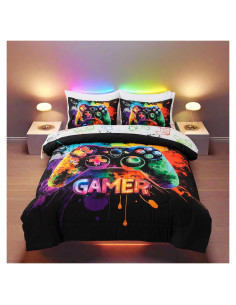 Juego de Edredón Individual Meeting Story Videojuegos 5 Piezas