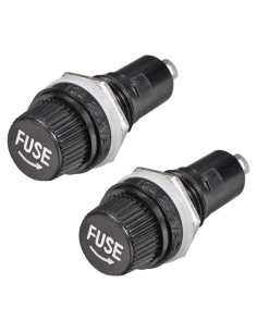 Soporte de Fusible Montado en Panel uxcell 5x20mm AC 250V/10A