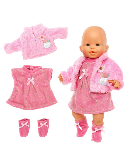 Set de Ropa de Muñeca Rosa Enoch para 14-16 Pulgadas