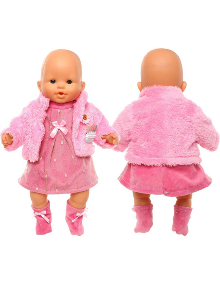 Set de Ropa de Muñeca Rosa Enoch para 14-16 Pulgadas