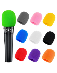 Juego de 20 Cubiertas de Micrófono Espuma Multicolor 60x70mm