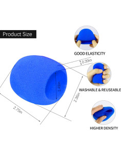 Juego de 20 Cubiertas de Micrófono Espuma Multicolor 60x70mm 2