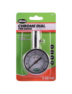 Medidor de Presión de Neumáticos Slime 20049 Analógico 5-60 PSI