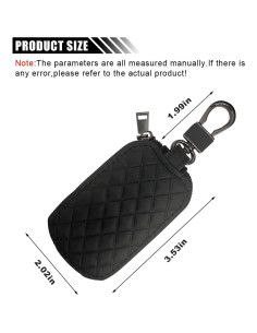 Funda de Llave de Coche LAINLOY de Cuero Negro Universal 2