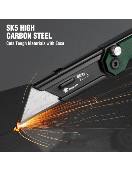 Cuchillo Utility Plegable WORKPRO G10 3 Paquetes 8.26 cm Cuchillo Utility Plegable WORKPRO G10 3 Paquetes 8.26 cm