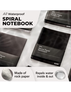 Cuaderno Espiral GAK. Papel de Piedra Impermeable 14.7x21 cm 2