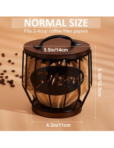 Soporte para Filtros de Café Yangbaga - Almacenamiento 2-4 Tazas 2