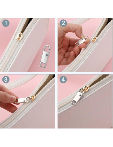 10 Piezas Tiradores de Cremallera Metal Abeillo - Reemplazo Desmontable