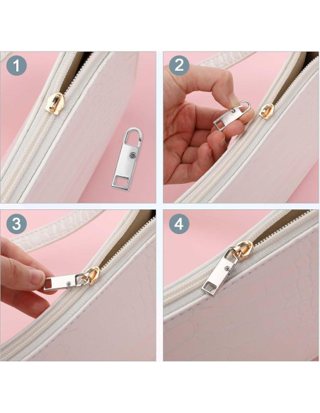 10 Piezas Tiradores de Cremallera Metal Abeillo - Reemplazo Desmontable