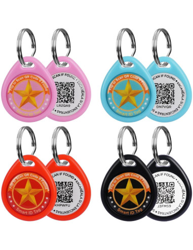 Etiqueta de Identificación QR para Mascotas Icitekwan Negra M