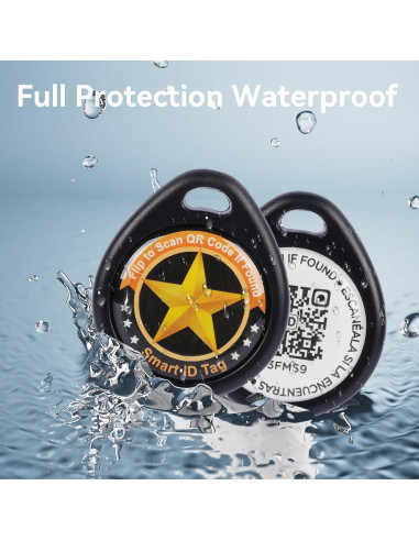 Etiqueta de Identificación QR para Mascotas Icitekwan Negra M