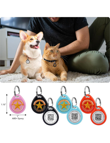 Etiqueta de Identificación QR para Mascotas Icitekwan Negra M