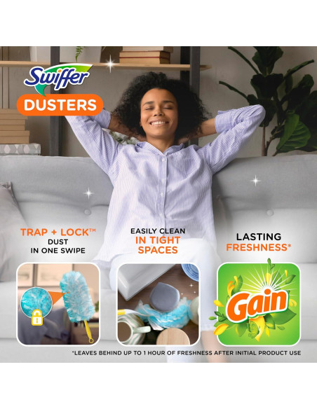 Recarga Swiffer Dusters 18 unidades Aroma Gain para limpieza