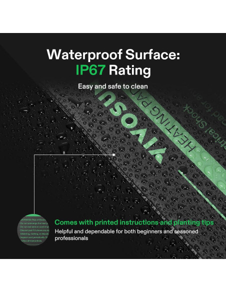 Almohadilla Térmica para Reptiles VIVOSUN 15x20 cm con Termostato