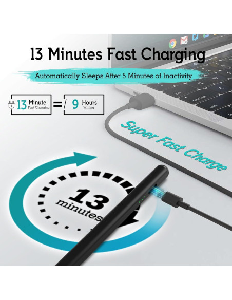 Bolígrafo Estilográfico MYSTILUCK Negro para iPad 2018-2024