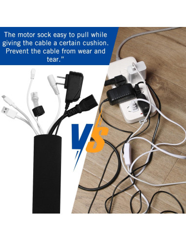 Manga de Gestión de Cables Neopreno Poen 2 Pcs 304.8 cm