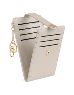 Cartera Slim POIUGOYA para Mujeres con Bloqueo RFID y Llavero