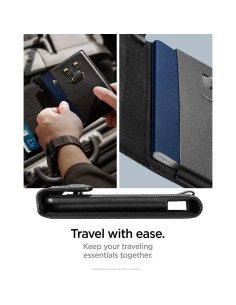 Cubierta de Pasaporte Spigen Life Holder Negro con Bloqueo RFID 2