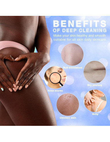 Esponja de Baño Exfoliante UJFQBH 3 Piezas 80 cm Nylon