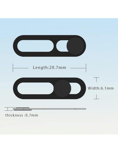 Cubierta de Webcam MakLuen para iPhone 14 Pro/Pro Max - Negro
