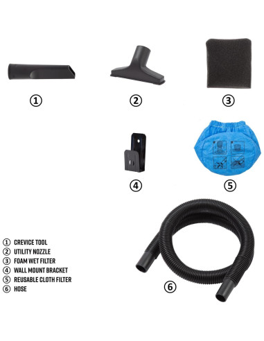 Aspiradora Portátil Húmeda/Seca Armor All AA155 5.68L 2HP