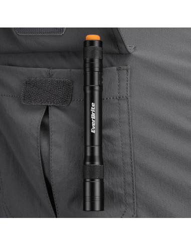 Linterna de Bolígrafo EverBrite 100LM Aluminio Negro - Paquete de 4
