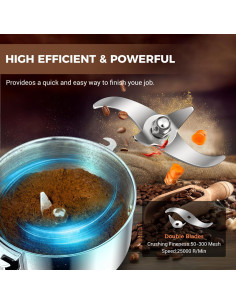 Molino de Granos Eléctrico LEEVOT 150g 650W Acero Inoxidable 2